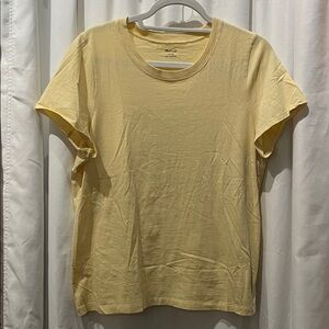 Madewell Light Yellow Short Sleeve Tee